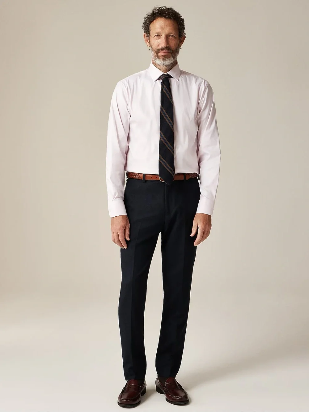 J. CREW Ludlow Slim-fit suit pant in English cotton-wool blend Navy 32/30 BH231